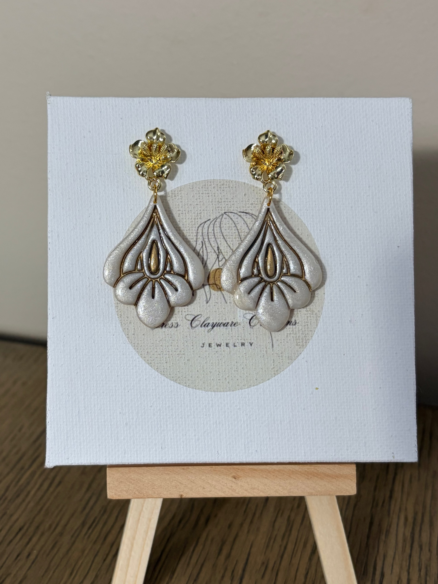 Iris polymer clay earrings