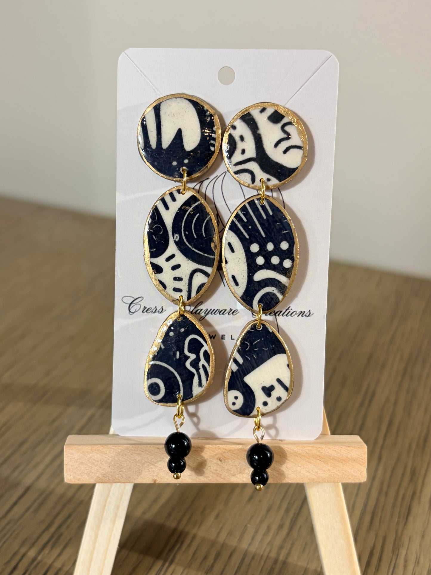 Midnight cascade earrings