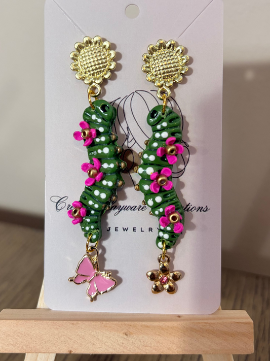 Caterpillar earrings