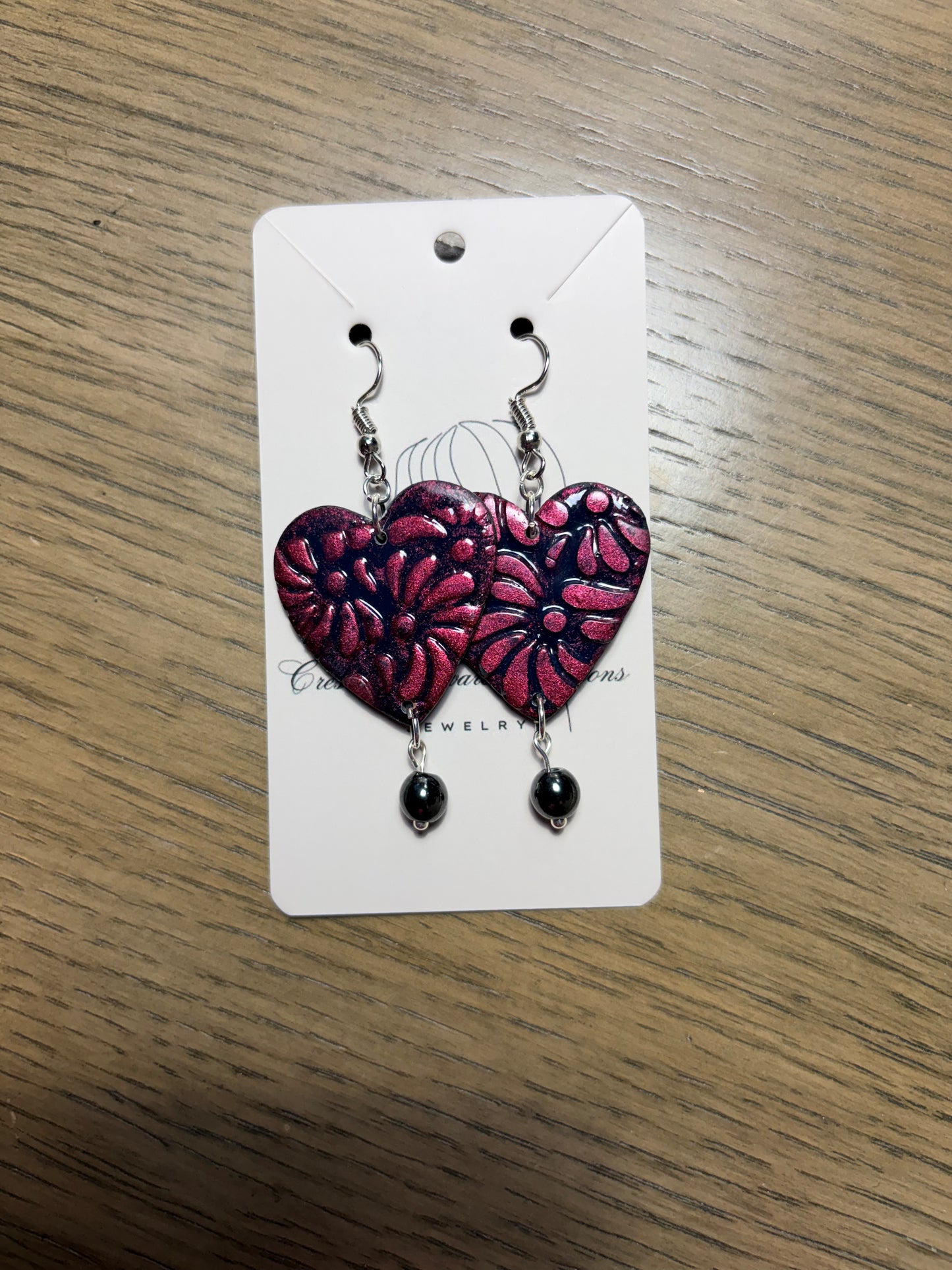 Talavera heart earrings