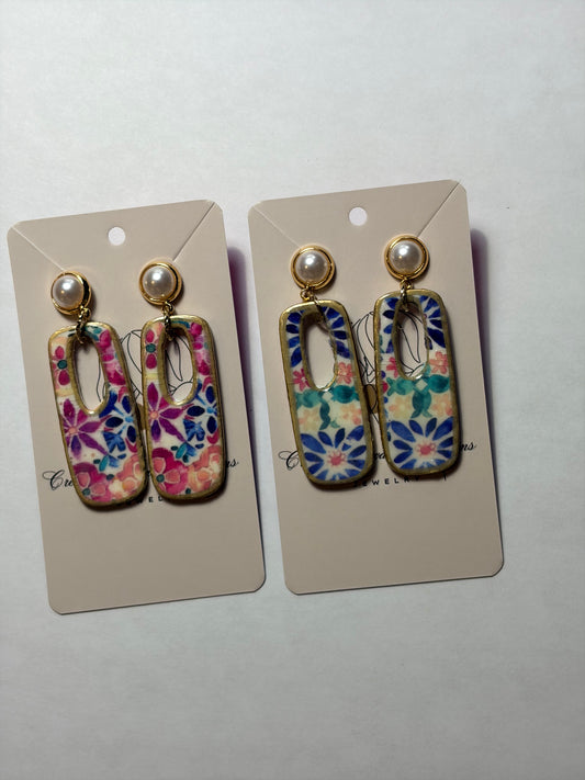 Fiesta oblong earrings