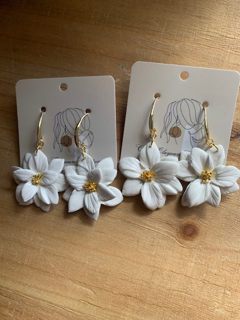 Flowers earrings polymer clay